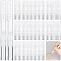 50 Pack Empty Cuticle Oil Pen 3ml Refillable Transparent Twist Pens, Empty Nail Oil Pen with Brush Tip, Eyelash Growth Liquid Tube, Cosmetic Lip Gloss Container for Applicators