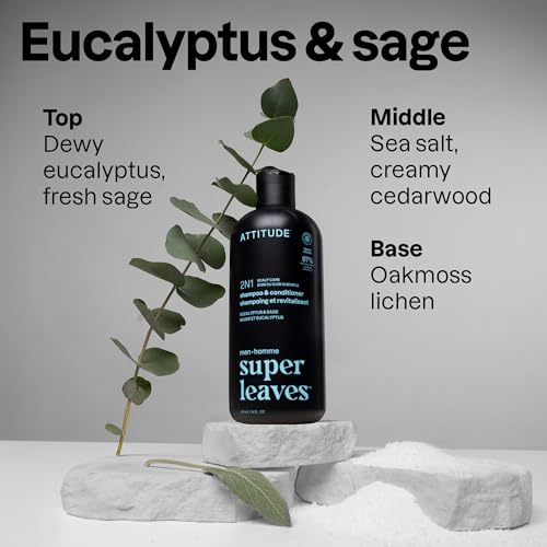 BIO SPECTRA ATTITUDE 2-in-1 Men's Shampoo & Conditioner 32oz - Scalp & Dandruff Care