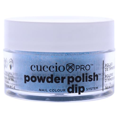 Cuccio Colour Powder Nail Polish - Lacquer For Manicures And Pedicures - Highly Pigmented Powder That Is Finely Milled - Durable Finish With A Flawless Rich Color - Deep Blue Glitter - 0.5 Oz, (5557-5)