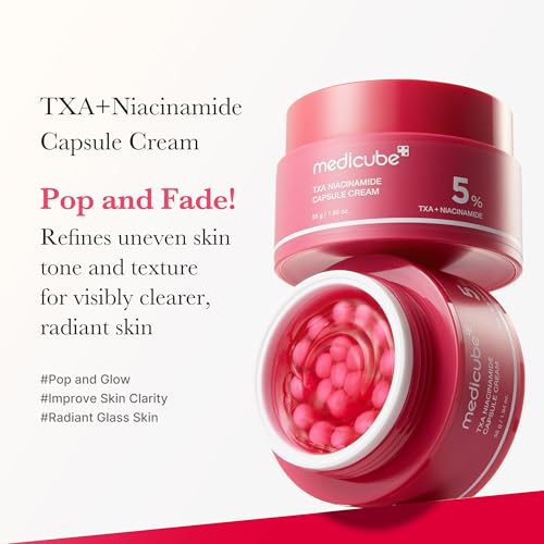 medicube Clear Glass Skin Duo: TXA+Niacinamide Capsule Cream and Zero Pore Pads 2.0