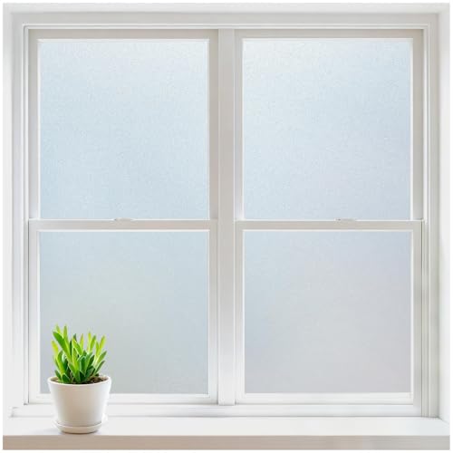 Rabbitgoo Frosted Glass Window Privacy Film - Pure Design, 29.5 x 393.7 Inches