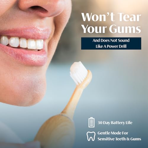 Bamboo Sonic Toothbrush Replacement Heads - Soft Plant-Based Bristles, Gentle Whitening
