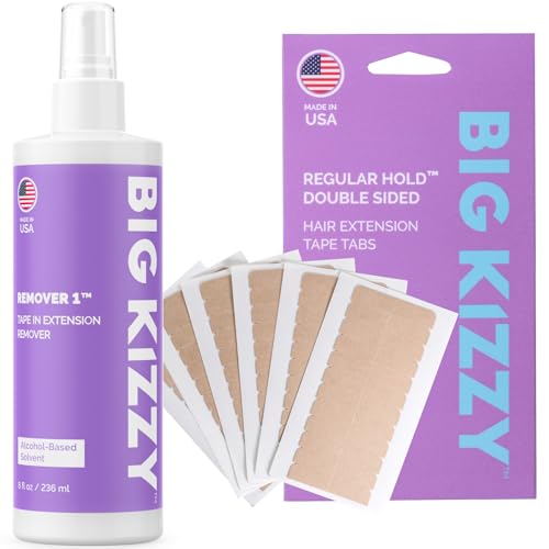Hair Extension Tape Remover Spray & Replacement Tape Bundle - 8oz + 72 Tabs