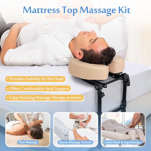 Adjustable Massage Headrest for Bed and Face Down Therapy - Home Spa Kit