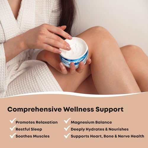 EpixCare Magnesium Cream 4oz Pack of 2 for Neuropathy & Night Relaxation