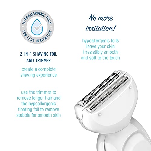 Women’s Electric Body & Facial Hair Removal Trimmer – Cordless Shaver & Bikini Line Groomer