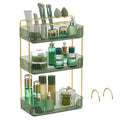 Square 3-Tier Makeup Organizer - Pale Green, Space-Saving, Customizable