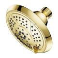 5-Inch ABS Shower Head with 5 Spray Modes - Polished Brass Finish