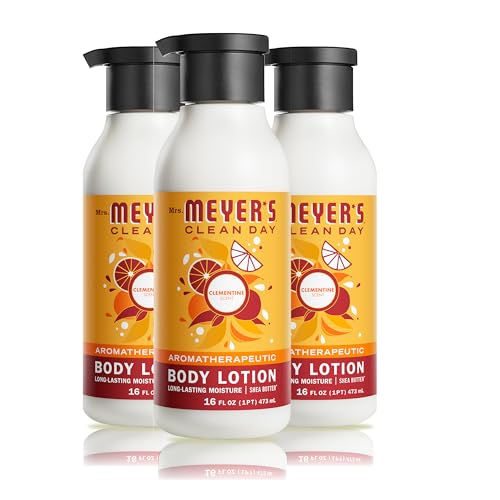 Mrs. Meyer's Clementine Body Lotion for Dry Skin - Moisturizing Non-Greasy 16 fl oz (Pack of 3)