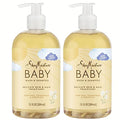Shea Moisture Raw Shea Chamomile & Argan Oil Baby Wash & Shampoo, Gentle Cleansing, Frankincense & Myrrh, Calming & Comforting for Baby¡¯s Soft Skin (Pack of 2 -13 Fl Oz Ea)