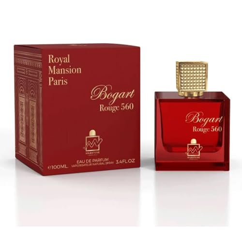 Unisex Eau de Parfum 3.4 oz - Milestone Bogart Rouge 560 with Jasmine, Saffron & Amberwood