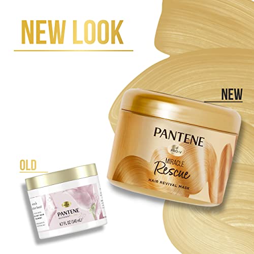 Pantene Hair Mask, Deep Conditioning Hair Mask for Dry Damaged Hair, Miracle Rescue, 6.4 oz