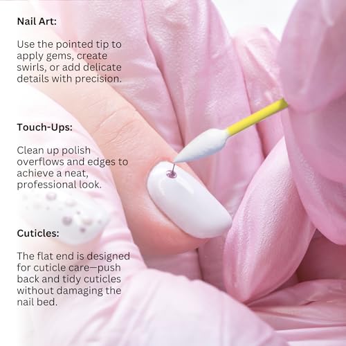 Double-Pointed Cotton Swabs for Nail Care - 120 Count, 6 Pack