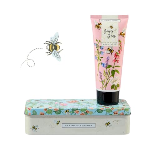 Heathcote & Ivory Vegan Honey-Free Hand Cream in Bee Tin - 3.4oz