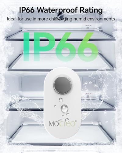 WiFi Refrigerator Thermometer with Long Range LCD Hub Waterproof Sensor & App Alerts - Kitchen & RV