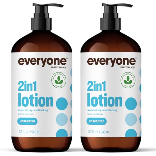 Everyone 2-in-1 Unscented Hand & Body Lotion 32 oz 2-Pack - Hypoallergenic & Eco-Friendly