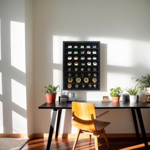Hodeframe 18x24 Large Black Shadow Box Frame with Removable Shelves (Black, 18x24) – Deep Display Case for Collectibles