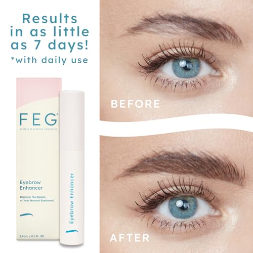 FEG Pro Advanced Eyelash Enhancer and Eyebrow Growth Serum Bundle | Brow and Lash Serum for Help Growing Naturally Thick, Full, and Long Eyelashes and Eyebrows | Stimulate Natural Growth | 3ml Bottles