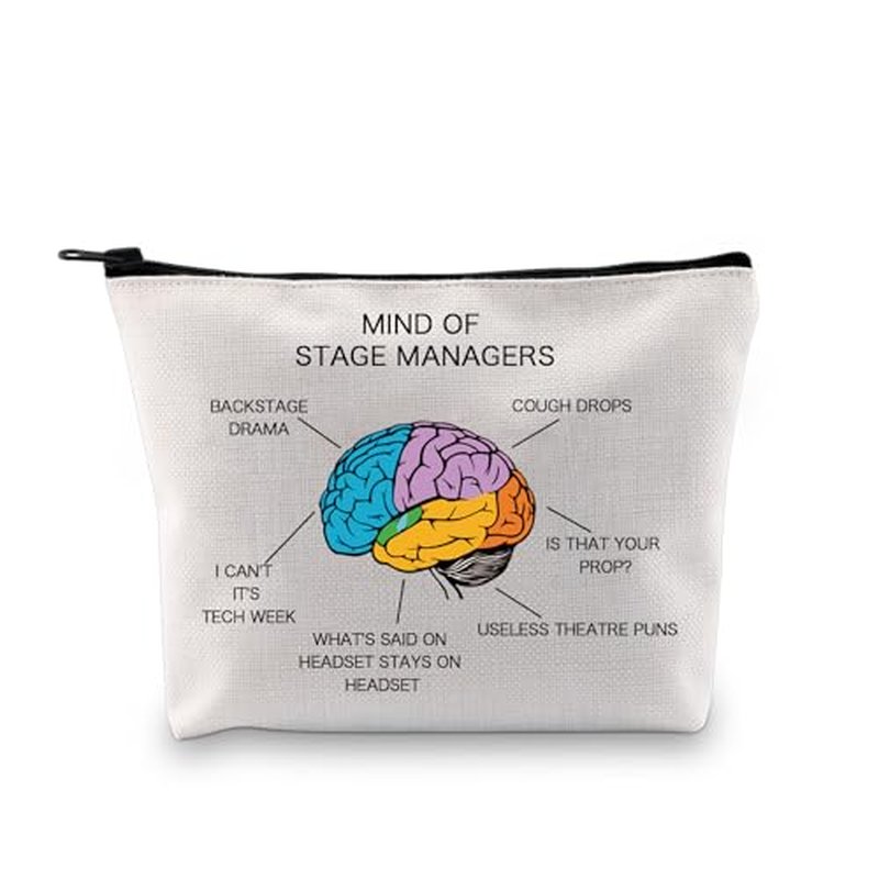 GJTIM Stage Manager Gift Musical Theater Backstage Gift Mind Of Stage Manager Makeup Bag (Stage Manager Bag)