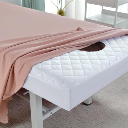 Waterproof Massage Table Fitted Sheet with Face Hole, Spa Bed Cover Sheets Suitable for Beauty, Spa 31.5 * 75 in