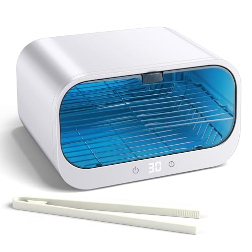 Nail Tool Cleaning Machine with UV Sanitizer and 12L Capacity - Double Layer Cabinet