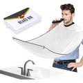 Beard Bib Apron, Beard Trimming Catcher for Men Shaving Hair Clippings Non-Stick Waterproof Grooming Cloth