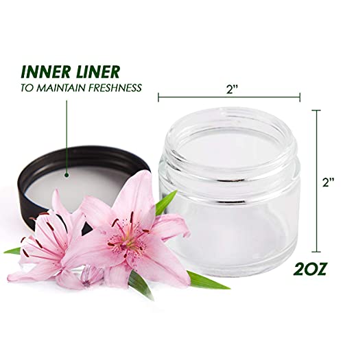Clear 2 oz Glass Jars with Lids - 24 Pack Small Cosmetic Containers - Variation of THIS listing