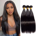 Rebasar Straight Human Hair Bundles 12 Inch - Black Brazilian Virgin Hair