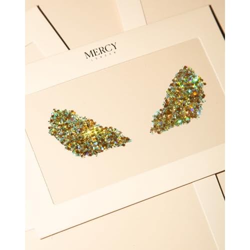 MERCY LONDON Glitter Cheeks Sticker in Gold. Easy Application glitter sticker. For face and body.