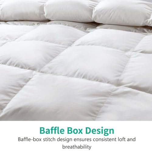 Lightweight Duvet Insert Twin White Summer Down Fiber Comforter - All-Season
