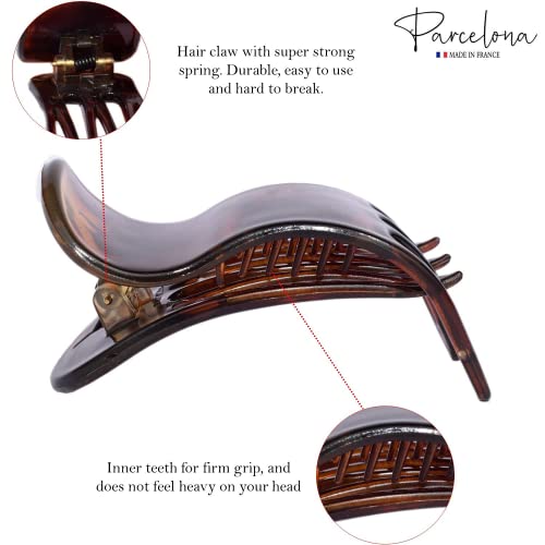 French Bear Paw Tortoise Shell Hair Claw - Medium 3 Inch No-Slip Grip