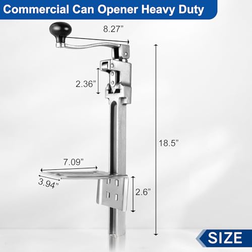 18.5-Inch Commercial Heavy Duty Can Opener - Industrial Stainless Steel Blade