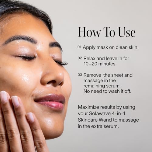 Hydrating Sheet Mask 5 Pack with Niacinamide & Hyaluronic Acid - Solawave