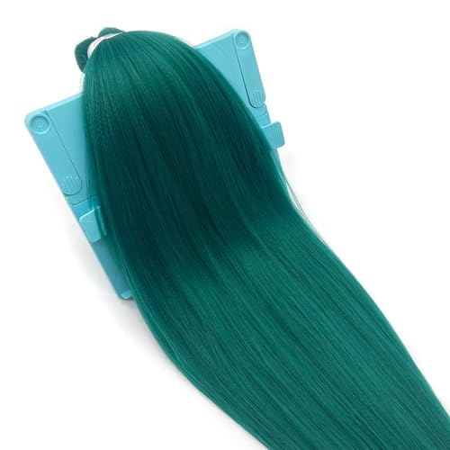 Pre Stretched Green Teal Knotless Braiding Hair 26 Inch - 8 Pack