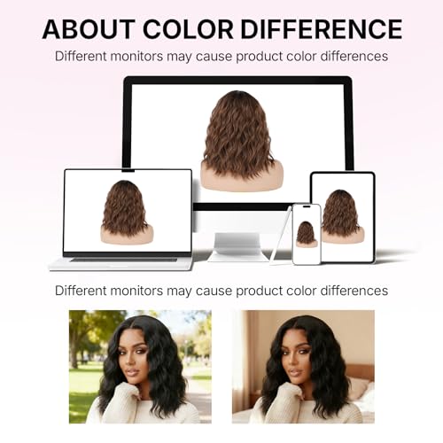 Wavy Synthetic Wig for Women - 16 Inch Chestnut Brown, Heat Resistant, Adjustable R4A/12X#