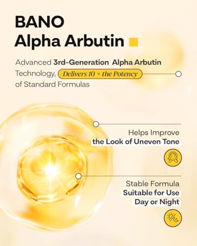 Bano Alpha Arbutin Glow Serum for Bright, Hydrated Skin - 2% Arbutin & Niacinamide