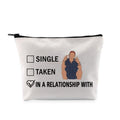 G2TUP TV Show Inspired Gift Blue Makeup Bag R P Fan Cosmetic Bag R P Merch (Blue White Bag)