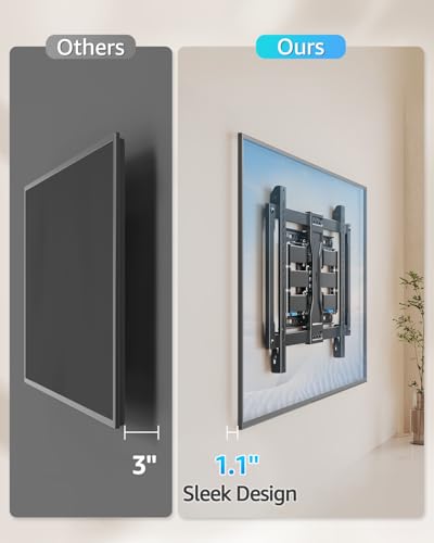 MOUNTUP Ultra Slim TV Wall Mount for 37-90 Inch Screens, Full Motion Bracket