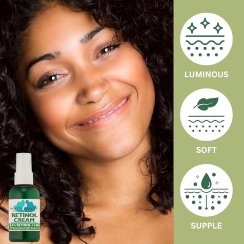 2 Pack Retinol Cream for Face and Body - Lightweight Pore-Friendly Night Moisturizer 4.48 oz