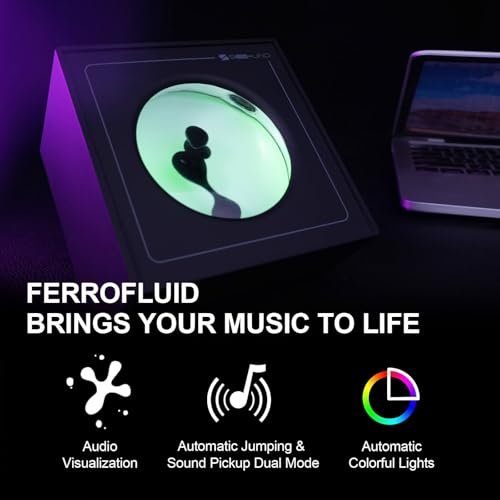 Sovenomund Dancing Ferrofluid Sound Visualizer - Black Liquid Decor