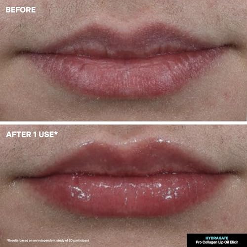 Kate Somerville Pro-Collagen Lip Oil Elixir ? Hydrating Lip Balm for Plump, Glossy Lips, Clear No-Tint Formula, 0.24 Fl Oz