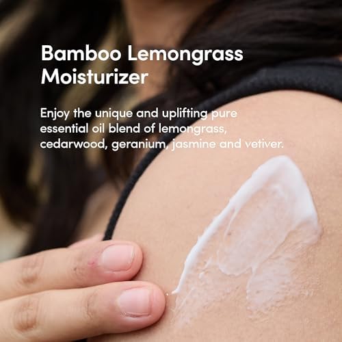 Bamboo Lemongrass Body Moisturizer - Hydrating Vegan Lotion with Aloe & Seaweed, 8 fl oz