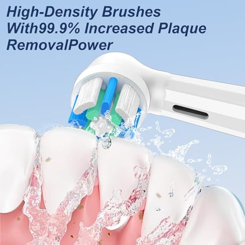 White 12 Pcs Toothbrush Heads for Oral B iO Series - Medium Bristle Replacement Set - Compatible with Deep Clean Electric Toothbrushes - Variation: White / 12 Count