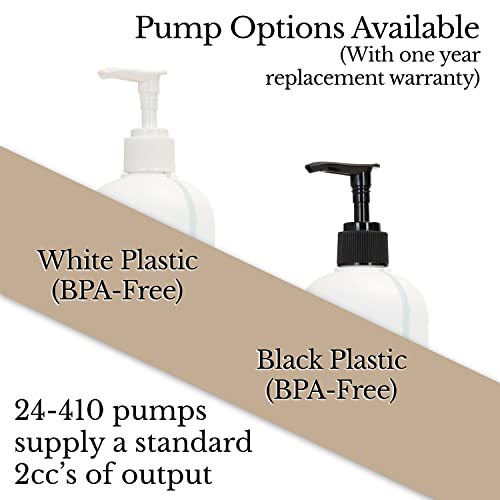 Refillable 19oz Body Wash Shampoo & Conditioner Pump Dispenser Bottles Set with View Stripe - Artanis Home, White Pumps