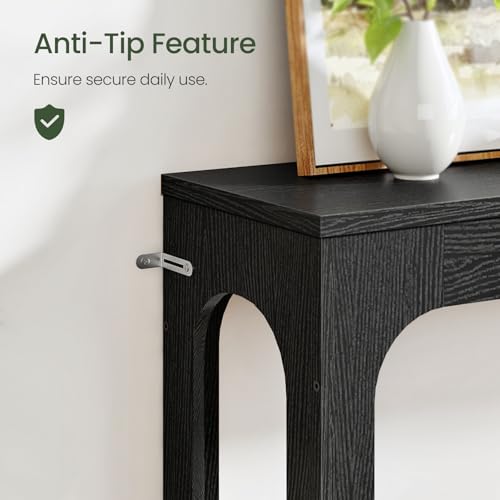 Console Table 47.2 Inches Black - Versatile Entryway & Living Room Accent