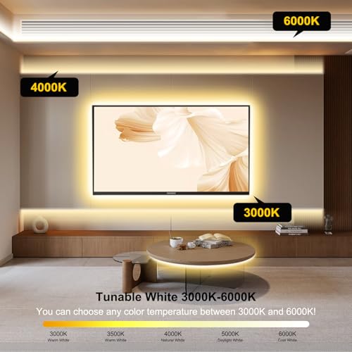 Pandery COB LED Strip Light 576CCT Dimmable 65ft Bluetooth & Music Control