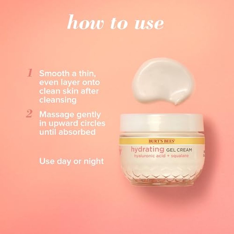 Burt's Bees Truly Glowing Replenishing Gel Cream, Moisturizer with Hydrate and Glow Complex for Normal and Combination Skin, 1.8 Fluid Ounces (Packaging May Vary)