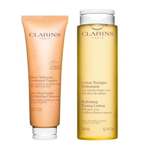 Clarins One-Step Gentle Exfoliating Cleanser | 3-In-1 Cleanser, Makeup Remover and Exfoliator | Boosts Radiance | Plant-Based Exfoliating Beads | All Skin Types