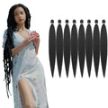 Pre-Stretched Braiding Hair Extensions - 36 Inch Long Crochet Hair - 8 Packs