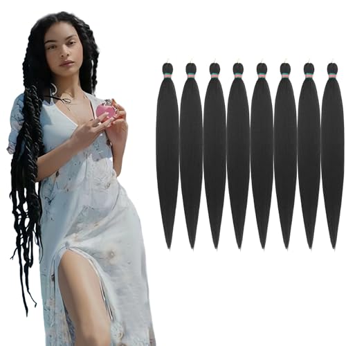 Pre-Stretched Braiding Hair Extensions - 36 Inch Long Crochet Hair - 8 Packs